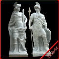 Natural Marble Roman Soldier Sculpture